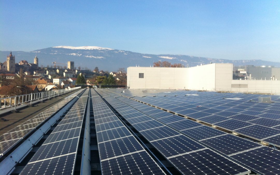 Toiture photovoltaïque Nespresso à Orbe