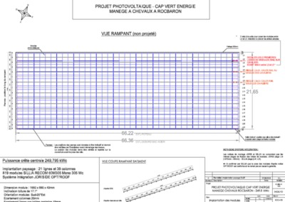 Plans de calepinage photovoltaïques